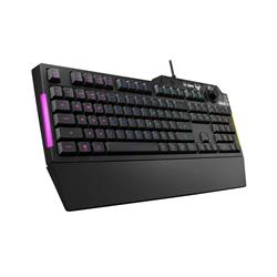 ASUS TUF Gaming K1 RGB keyboard (Dedicated volume knob, Spill-resistance, Side light bar and Armoury Crate)(Open Box)