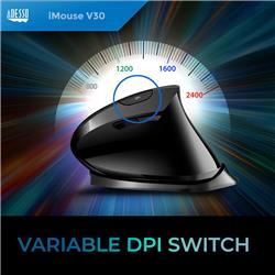 ADESSO Wireless Adjustable Vertical Ergonomic Mouse