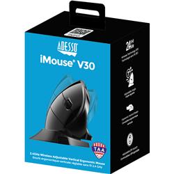 ADESSO Wireless Adjustable Vertical Ergonomic Mouse