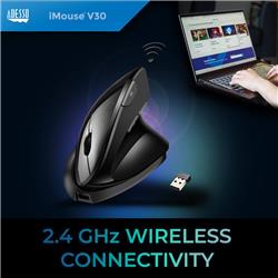 ADESSO Wireless Adjustable Vertical Ergonomic Mouse