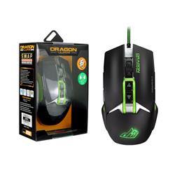DRAGON WAR ELE-G18 Ambidextrous Gaming Mouse w/ Macro Function, Black