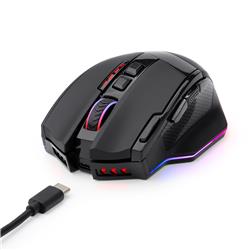 Redragon M801P-RGB Sniper Pro Gaming Mouse with 16.8 million color lighting, Wireless and Wired Dual Mode Connection(Open Box)