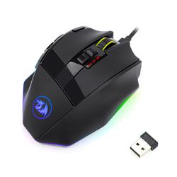 Redragon M801P-RGB Sniper Pro Gaming Mouse with 16.8 million color lighting, Wireless and Wired Dual Mode Connection(Open Box)