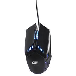 iCAN RGB Gaming Mouse | Adjustable Resolution Up to 2400 DPI(Open Box)