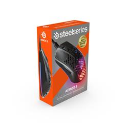 STEELSERIES Aerox 3 Onyx- Super Light Gaming Mouse - 8,500 CPI TrueMove Core Optical Sensor - Ultra-lightweight 59g Water Resis