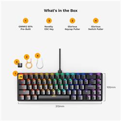 GLORIOUS GMMK2 Barebones 65% Keyboard Kit - White