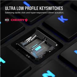 CORSAIR K100 AIR Mechanical Wireless CHERRY Ultra Low Profile Tactile Switch Keyboard with RGB Backlighting – Black