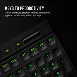 CORSAIR K100 AIR Mechanical Wireless CHERRY Ultra Low Profile Tactile Switch Keyboard with RGB Backlighting – Black