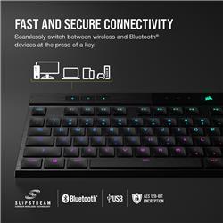 CORSAIR K100 AIR Mechanical Wireless CHERRY Ultra Low Profile Tactile Switch Keyboard with RGB Backlighting – Black