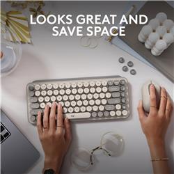 LOGITECH POP Keys Wireless Mechanical Keyboard - Mist