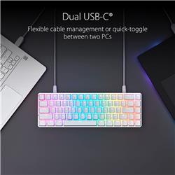 ASUS ROG Falchion Ace 65 % Clavier de jeu, White -