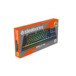 STEELSERIES Apex 3 TKL Tenkeyless (TKL, 80%) Clavier de jeu, Noir(Open Box)