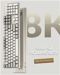 Keychron C2 Pro 8K Pleine grandeur Clavier de jeu, Blanc(Open Box)