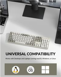 Keychron C2 Pro 8K Pleine grandeur Clavier de jeu, Blanc(Open Box)
