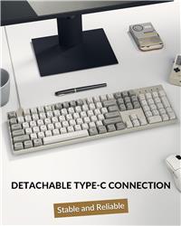 Keychron C2 Pro 8K Pleine grandeur Clavier de jeu, Blanc(Open Box)