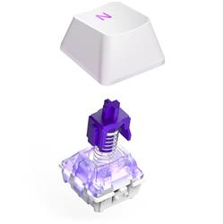 NZXT Function 2 - Mini clavier de jeu sans pavé numérique (TKL, 80 %), blanc, anglais, profil standard (KB-002NW-US)