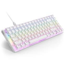NZXT Function 2 - Mini clavier de jeu sans pavé numérique (TKL, 80 %), blanc, anglais, profil standard (KB-002NW-US)