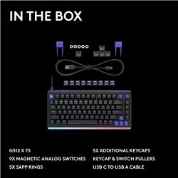 LOGITECH G512 X 75 75 % Clavier de jeu, Noir, Linéaire