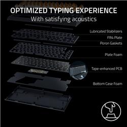 Clavier de jeu Razer BlackWidow V4 75 %, blanc (anglais), profil standard, commutateurs tactiles (RZ03-05001700-R3M1)