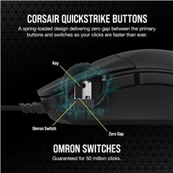 CORSAIR Droitier Gaming Mice - Noir ()(Open Box)