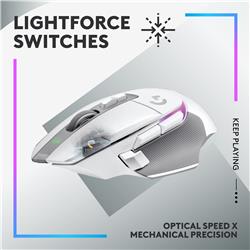 LOGITECH G502 X PLUS LIGHTSPEED Wireless RGB Gaming Mouse - Optical mouse with hybrid switches - White