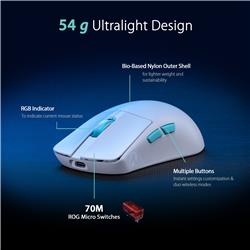 Souris de jeu sans fil Asus ROG Harpe Ace Aim Lab Edition MoonlightWhi