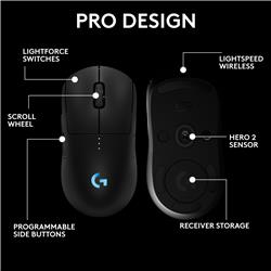 LOGITECH G PRO 2 LIGHTSPEED Wireless Gaming Mouse- Black