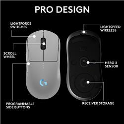 LOGITECH G PRO 2 LIGHTSPEED Wireless Gaming Mouse- White