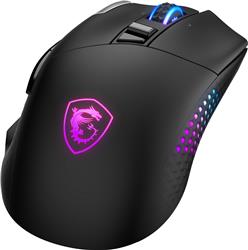 MSI VERSA PRO WIRELESS Gaming Mice - Black, 15 Buttons with 13 Programmable Buttons via MSI Center, 26000 DPI (VERSA PRO W)