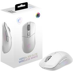 MSI VERSA 300 ELITE WIRELESS WHITE Right-handed Gaming Mice - White, 6 Buttons, 26000 DPI (VERSA 300 ELITE W WHITE)