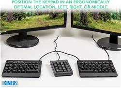 KINESIS AC210USB-BLK Productivity Keyboard, Noir -