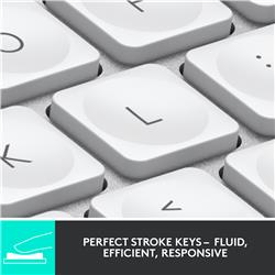 Introducing MX Keys Mini, a smaller, smarter, and mightier minimalist keyboard made for creators in Pale Grey