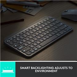 Introducing MX Keys Mini, a smaller, smarter, and mightier minimalist keyboard made for creators in Pale Grey