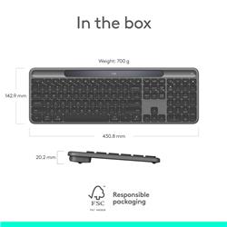 LOGITECH Pleine grandeur Clavier de productivité, GRAPHITE