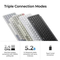 Keychron B1 Pro 75 % Clavier de productivité, Noir