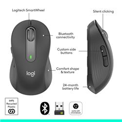 Souris sans fil LOGITECH CORE Signature M650 - Graphite (910-006250)