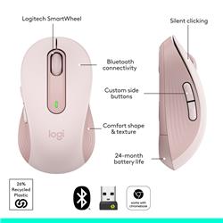 LOGITECH Signature M650 Wireless Mouse - Rose