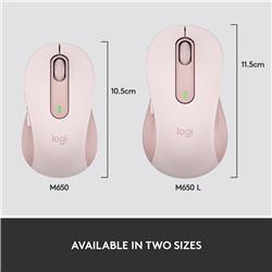 LOGITECH Signature M650 Wireless Mouse - Rose