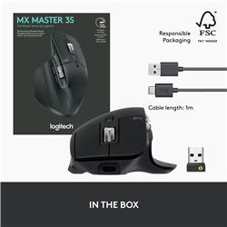 LOGITECH MX Master 3S Performance Wireless Mouse - Black