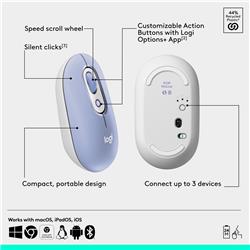 LOGITECH POP Wireless Mouse (Lilac)(Open Box)