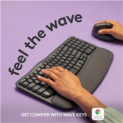 LOGITECH Wave Keys Wireless Ergonomic Keyboard - Graphite