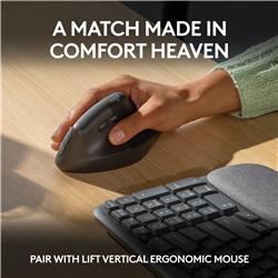 LOGITECH Wave Keys Wireless Ergonomic Keyboard - Graphite