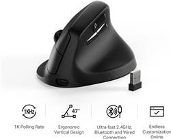Keychron M5 Right-handed Ergonomic Mouse - Black (M5-A29)(Open Box)