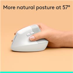 Souris sans fil ergonomique verticale LOGITECH Lift (blanc cassé)