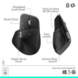 LOGITECH MX Master 4 Right-handed Ergonomic Mice - Black (910-007560)