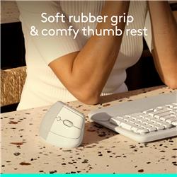 Souris sans fil ergonomique verticale LOGITECH Lift (blanc cassé)