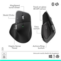 LOGITECH MX Master 4 Right-handed Ergonomic Mice - Black (910-007560)