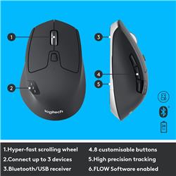 Logitech (MK850 Performance) - Ensemble clavier + souris sans fil FR