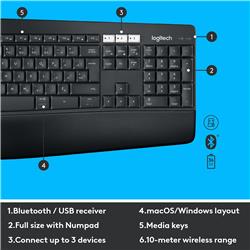 Logitech (MK850 Performance) - Ensemble clavier + souris sans fil FR