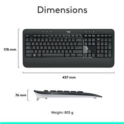LOGITECH (MK540 Advanced) - Ensemble clavier/souris sans fil français